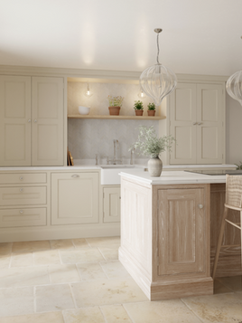 Beneath the radiant lighting, a marble kitchen top steals the spotlight. The marble's exquisite veining dances gracefully across its surface, juxtaposing the modern with the classical. It is a testament to Holly Oak House's dedication to creating spaces that seamlessly blend aesthetics and practicality. The spotless, polished countertop is not only a functional centerpiece but a visual marvel that delights the senses.