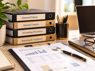 Financial infrastructure documents, financial reports, and accounting materials for nonprofit financial management.