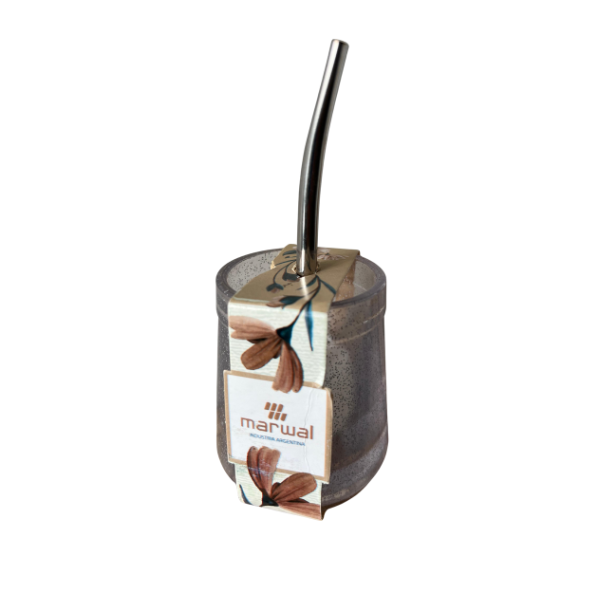 Glitter Mate Gourd with Bombilla (Straw)