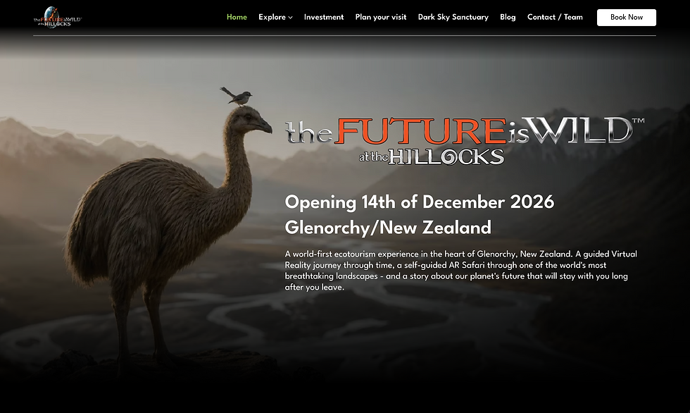 the future is wild @ the hillocks home page screenshot