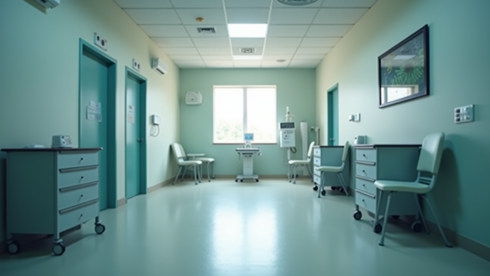Eye-level view of a modern gynecology clinic room in Kolkata