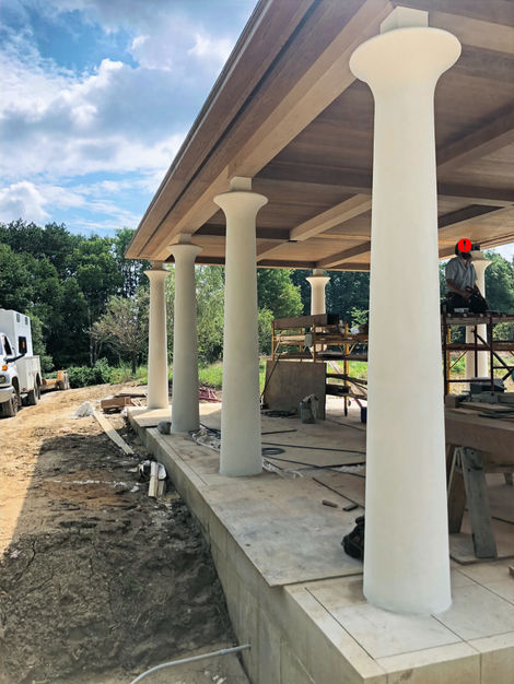stucco column