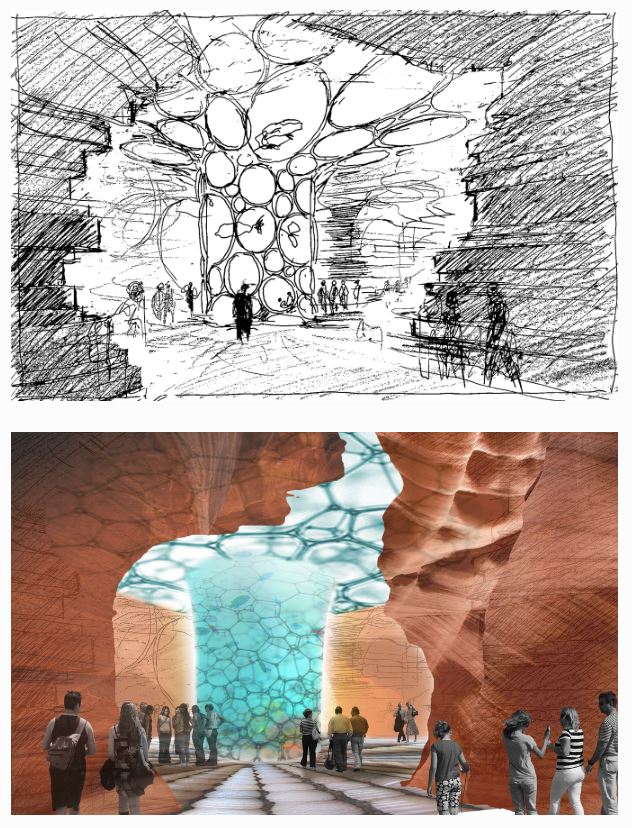 Loose digital sketch get Photoshop conversion