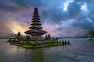 Stunning Ulun Danu Temple, Bali at sunset
