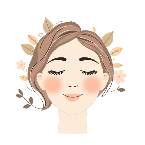 A_serene_front-facing_illustration_of_a_human_face_symbolizing_mental_peace_and_emotional_