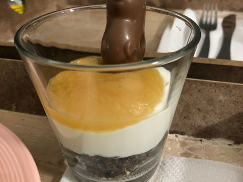 Verrine entre pomme et chocolat