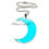 Thumbnail: Jumbo iridescent kuu - riipus