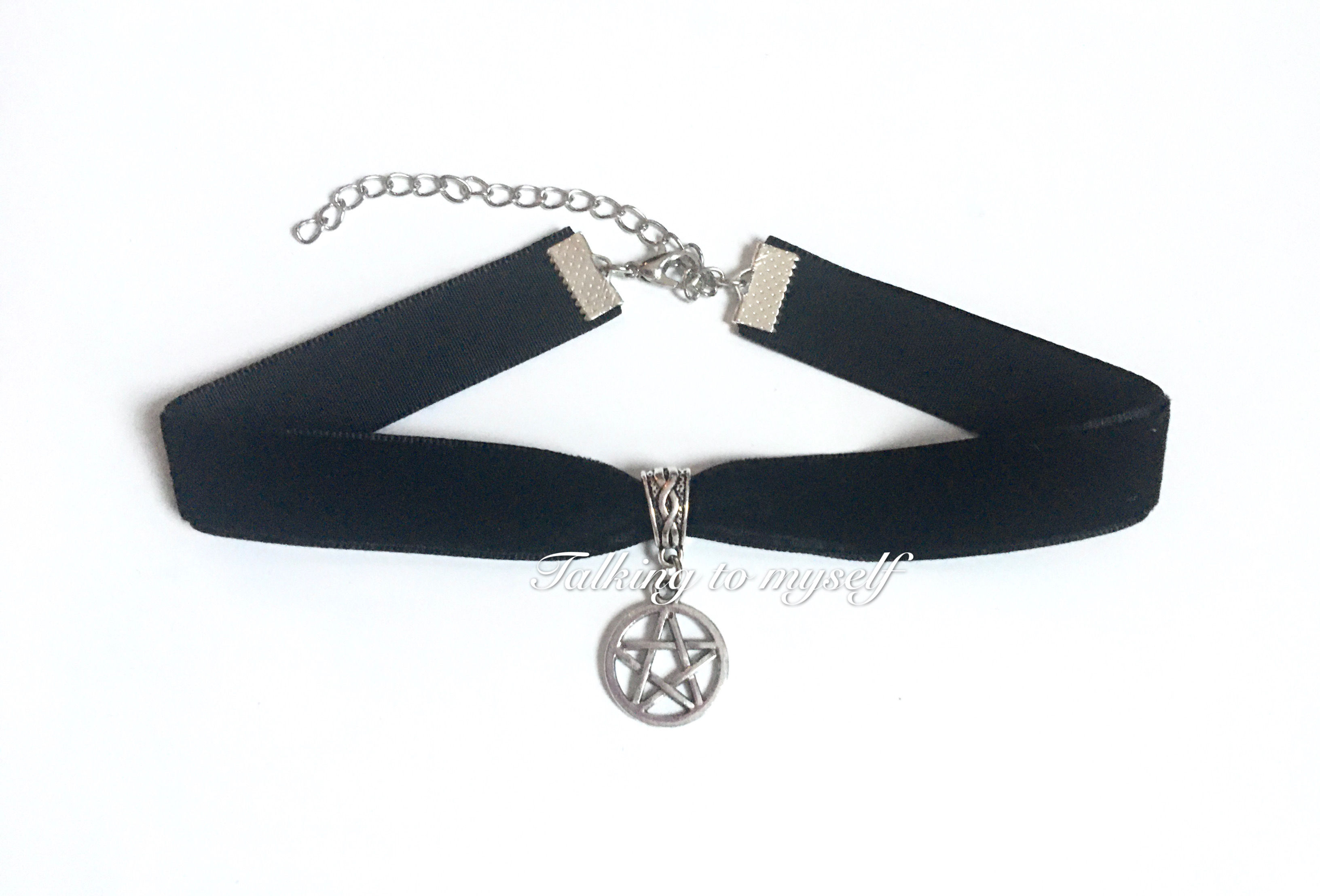 Sametti choker - pieni pentagram