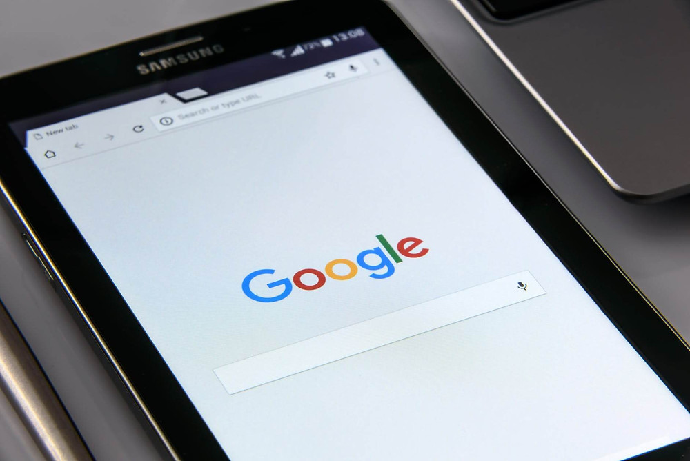 home page di google su tablet