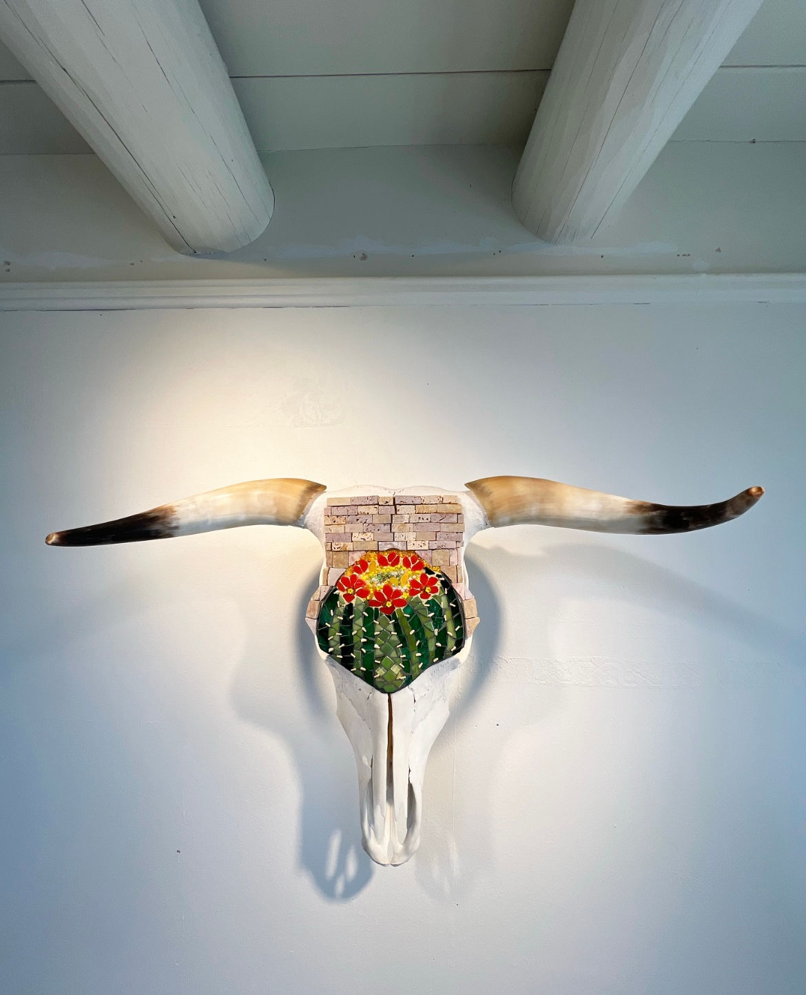 Barrel of Gold Steer Skull