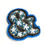 Thumbnail: Blue floral ampersand hand embroidered patch