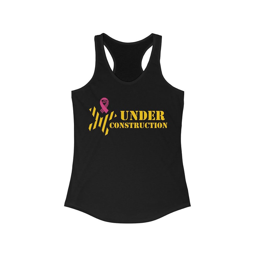 Thumbnail: "Under Construction" Breast Cancer Women's Ideal Racerback Tank