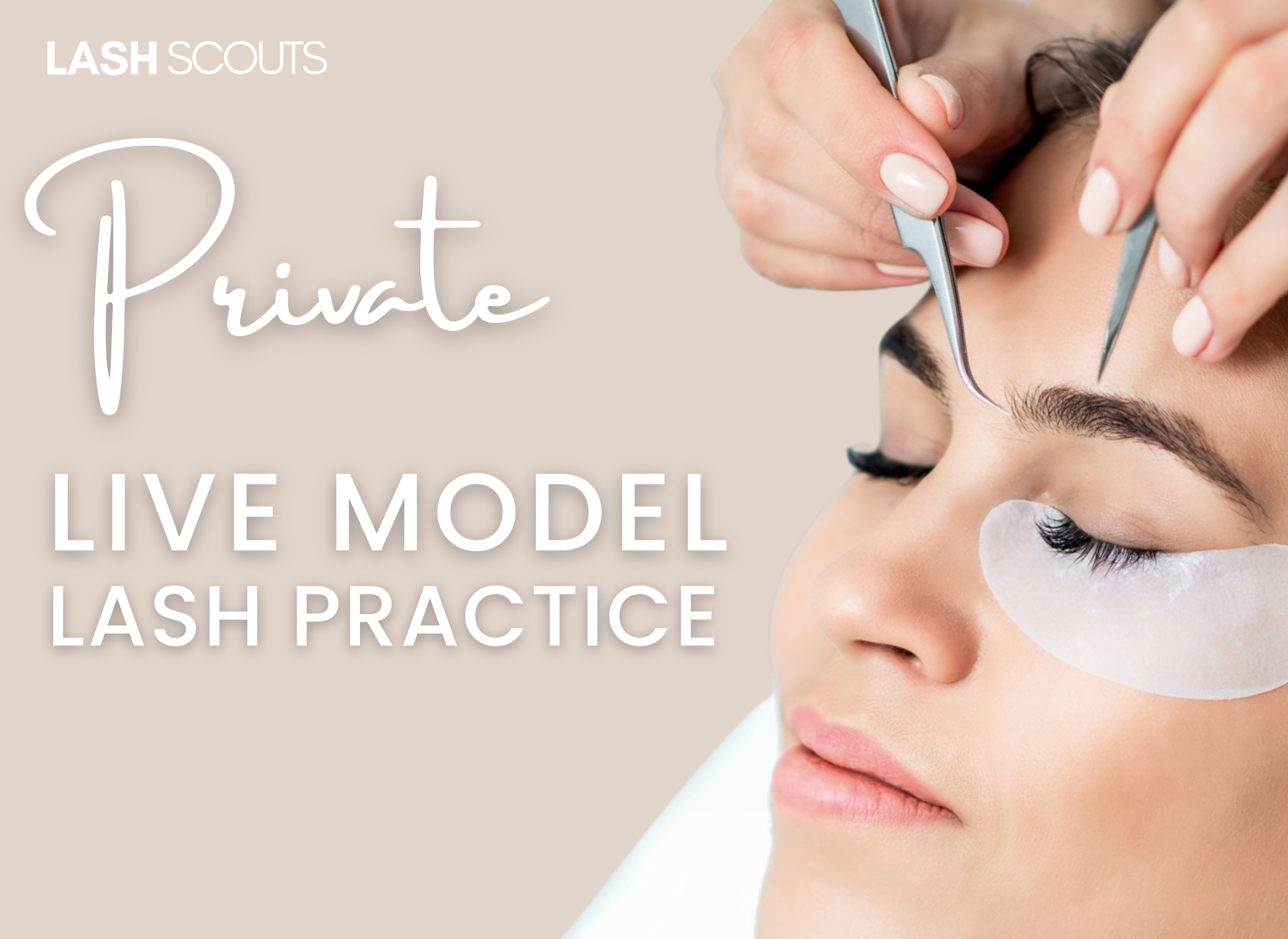 Private Hands On one on one eyelash extension training at Lash Scouts Academy in Miami, Florida