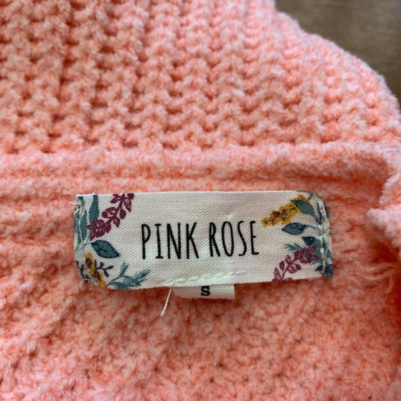 Thumbnail: Pink Rose Feather Chenille Dolman Sweater