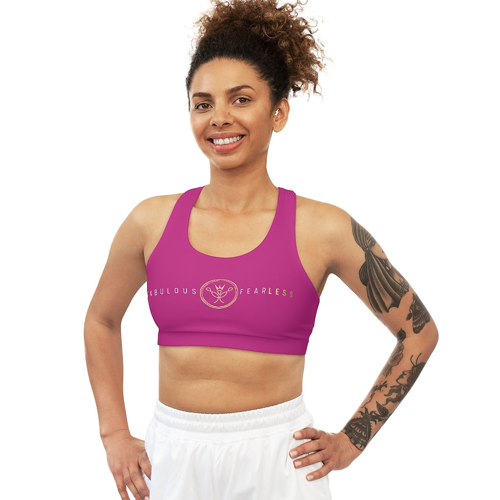 Thumbnail: Seamless Sports Bra (Hot Pink)