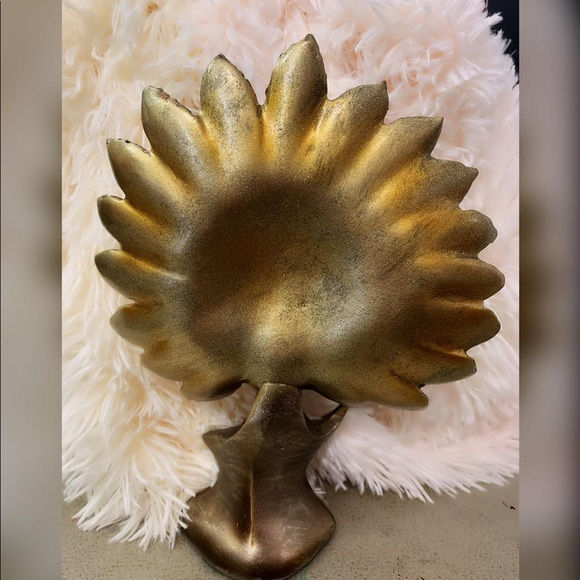 Thumbnail: Polystone Peacock Fanned Feathers Sculpture
