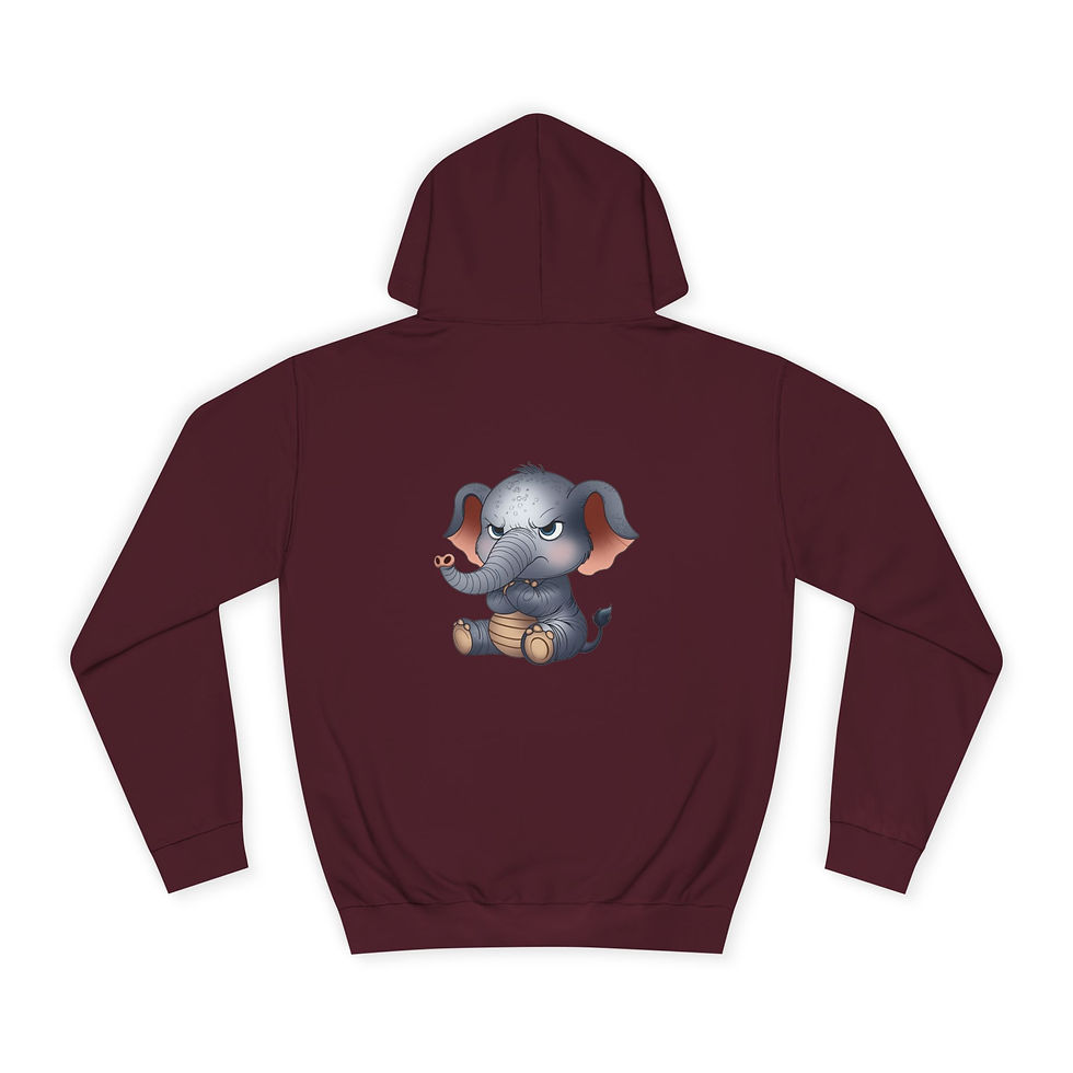 Thumbnail: Affrownie Unisex Hoodie (Elephant)