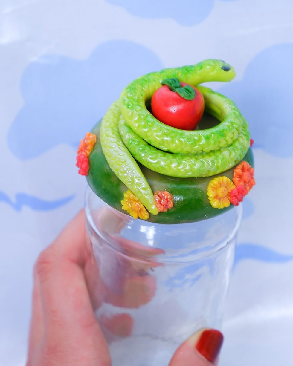 Miniatura: Pote de vidro Cobrinha