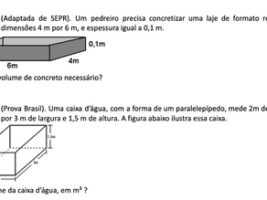 Trabalhando o volume de blocos retangulares