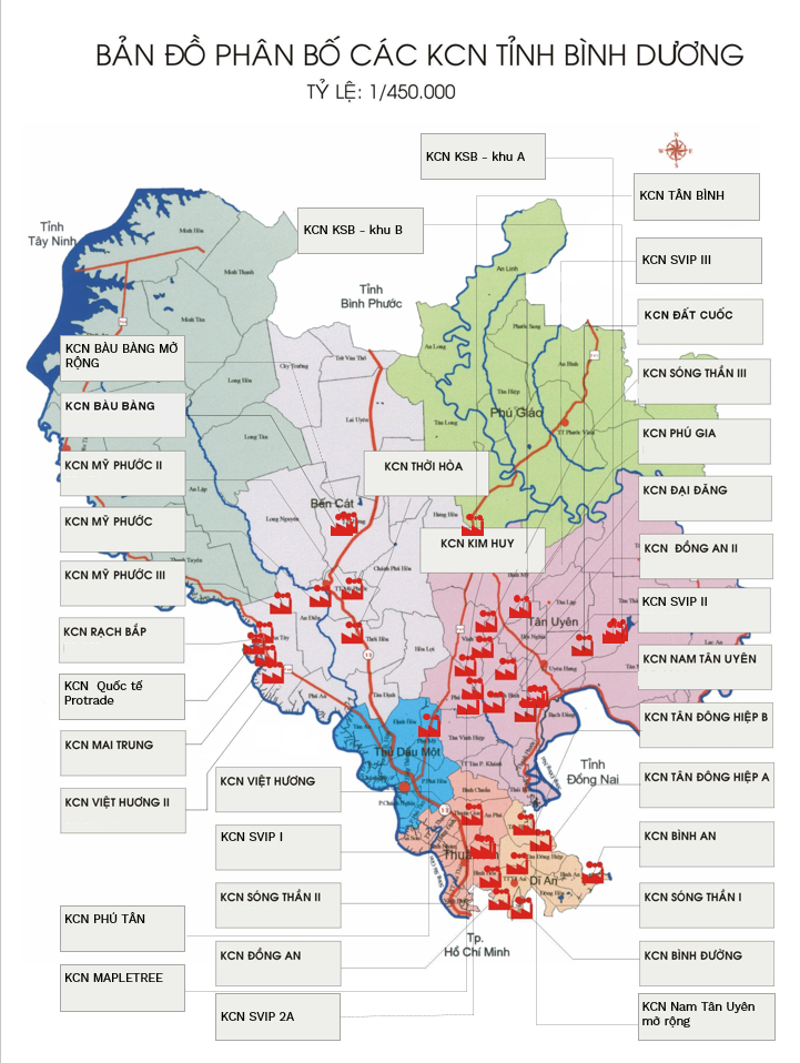 Đến nay Bình Dương đã có 35 KCN với tổng diện tích quy hoạch lên đến 14.790 ha sở hữu tỷ lệ lấp đầy cao nhất cả nước