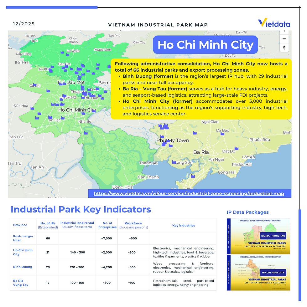 [Cập nhật mới] Danh sách khu công nghiệp Tp. Hồ Chí Minh 2025