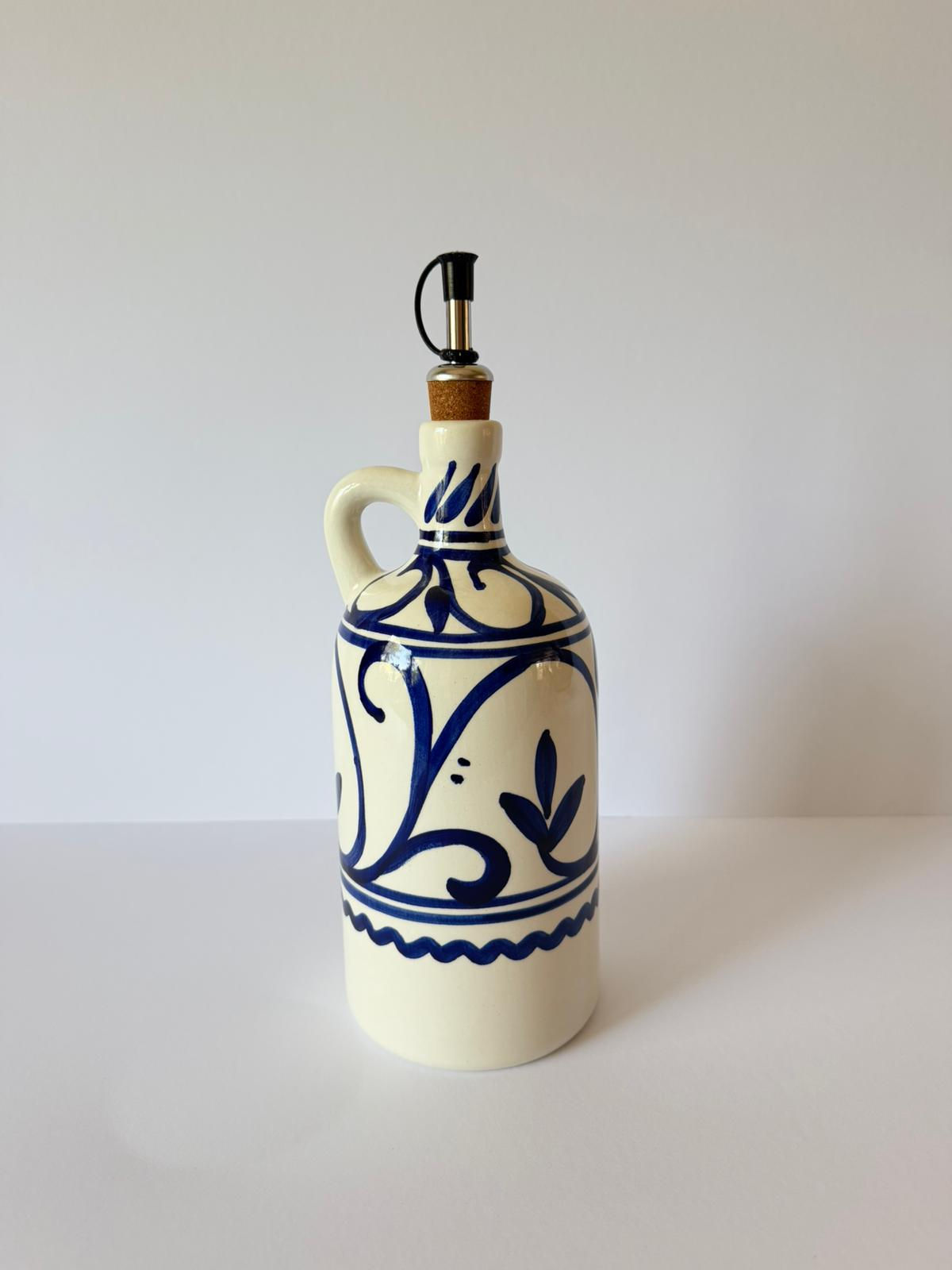 XL Olijfolie-/Azijnflesje | Retro Azul
