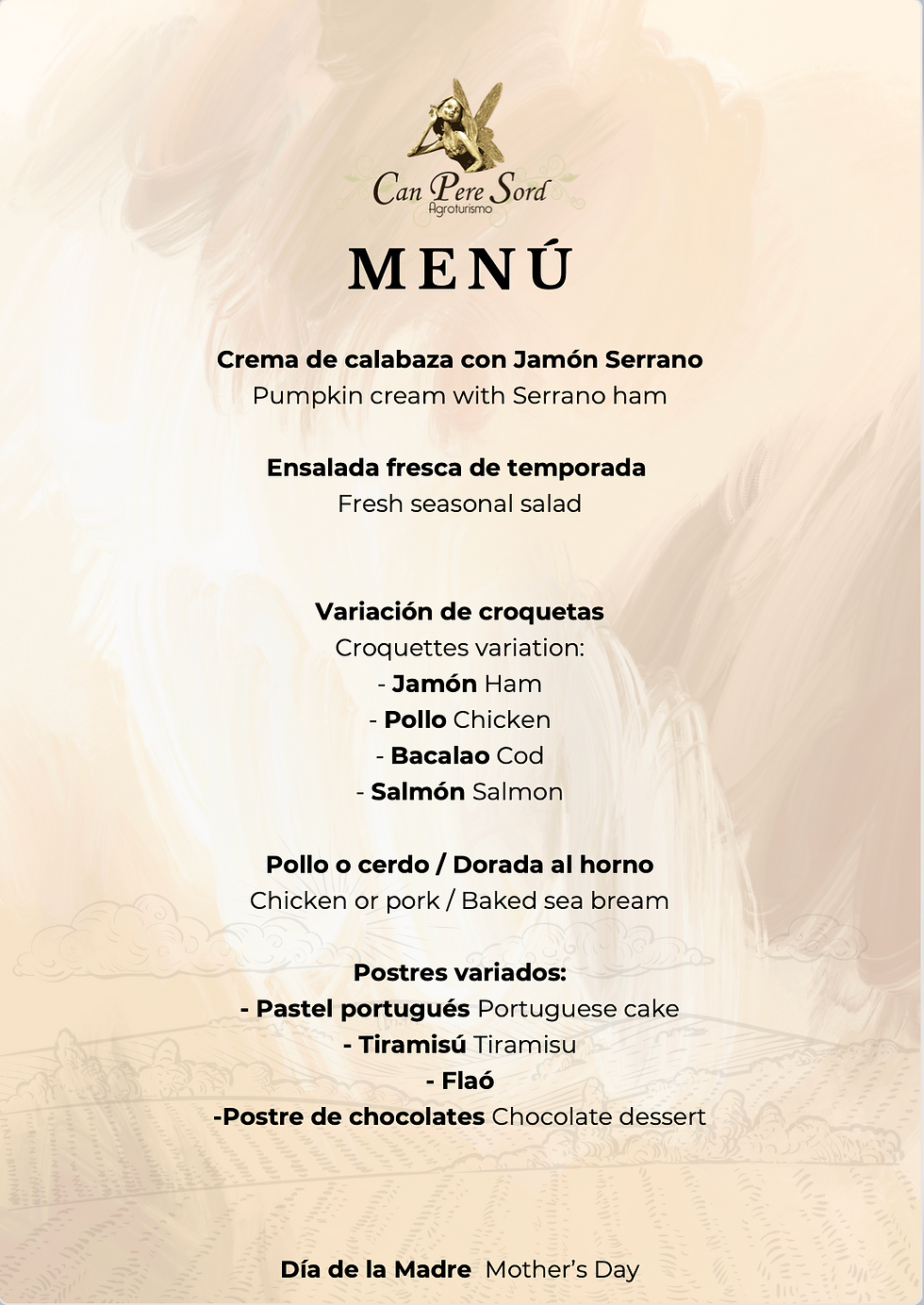 Mother's Day Menu