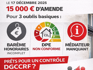 DGCCRF : une agence immobilière sanctionnée à 15 000 € pour manquements réglementaires