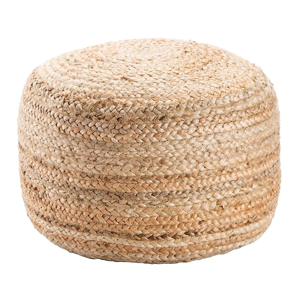 natural jute pouf