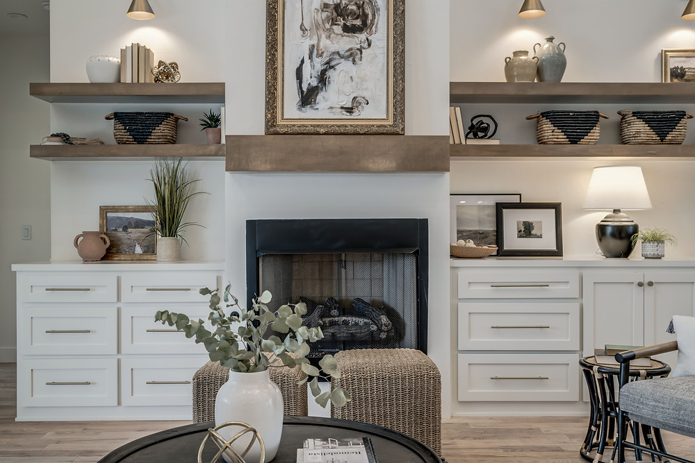 House of Rad Modern Farmhouse Living Room Fireplace Shelf Decor