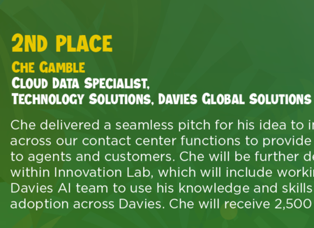 Very happy to announce that I placed 2nd place winner out of over 700 initial ideas in Davies Innovation Lab Season 5! 🎉