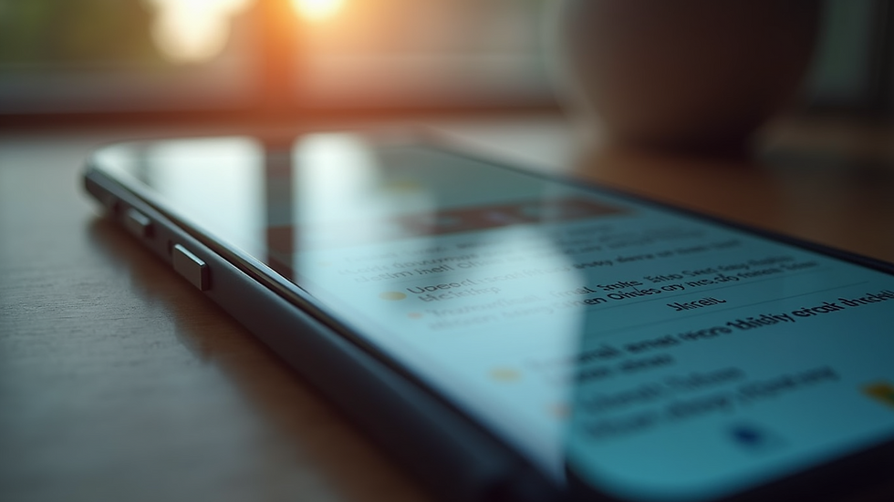 Close-up view of a smartphone displaying social media news feeds