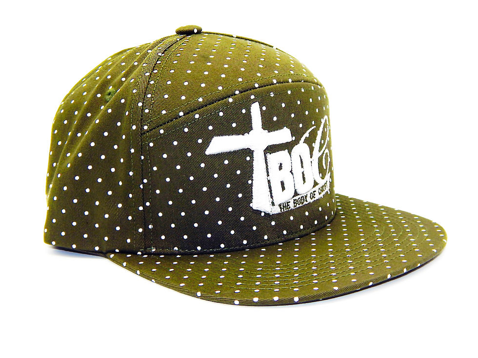 Thumbnail: TBOC Signature Hat - Olive Green w/ White Polka Dots