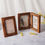 Thumbnail: Double Dark Brown Folding Wood Photo Frame