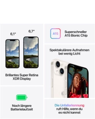 Miniaturbild: Apple iPhone 14 mit Vertrag O2 Grow mit 40+ GB