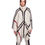 Thumbnail: White Plaid Turtleneck Poncho