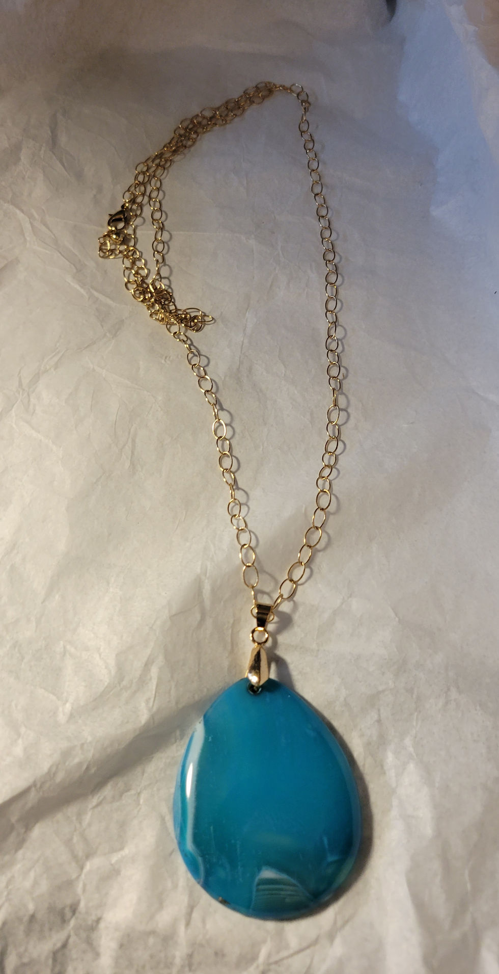 Thumbnail: Terra Natural Teardrop Pendant Necklace