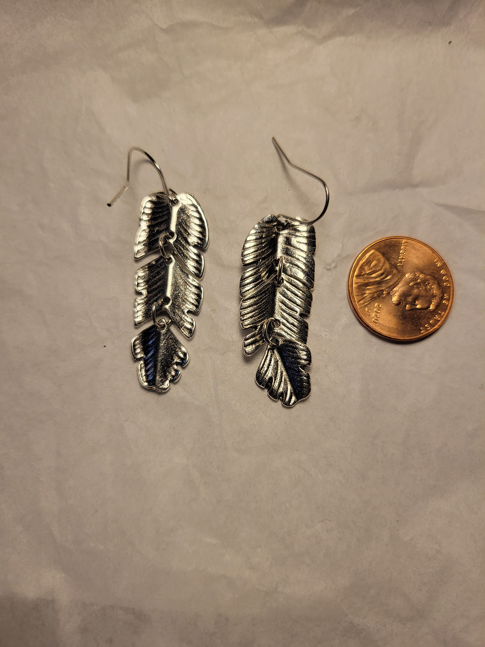 Thumbnail: Silver Feather Earrings