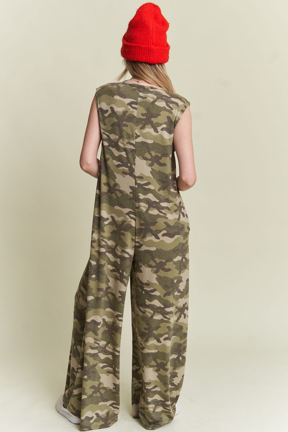 Thumbnail: Camo Print Wide Leg Jumpsuit