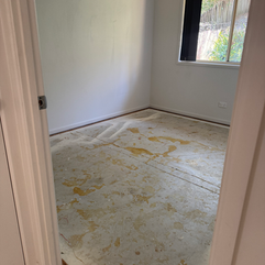 Professional bedroom carpet removal in a residential home on the Gold Coast