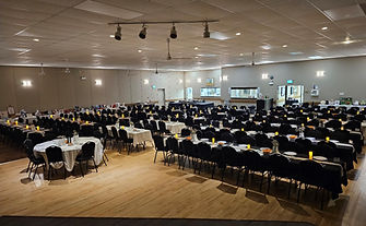 The inside of the conference space inside the casino.