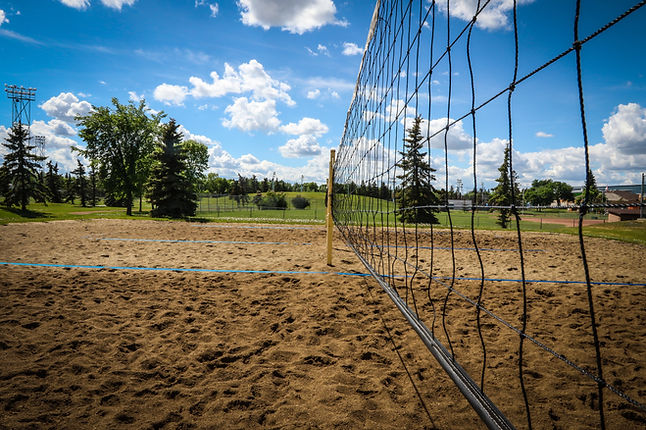 Beach volleyball court