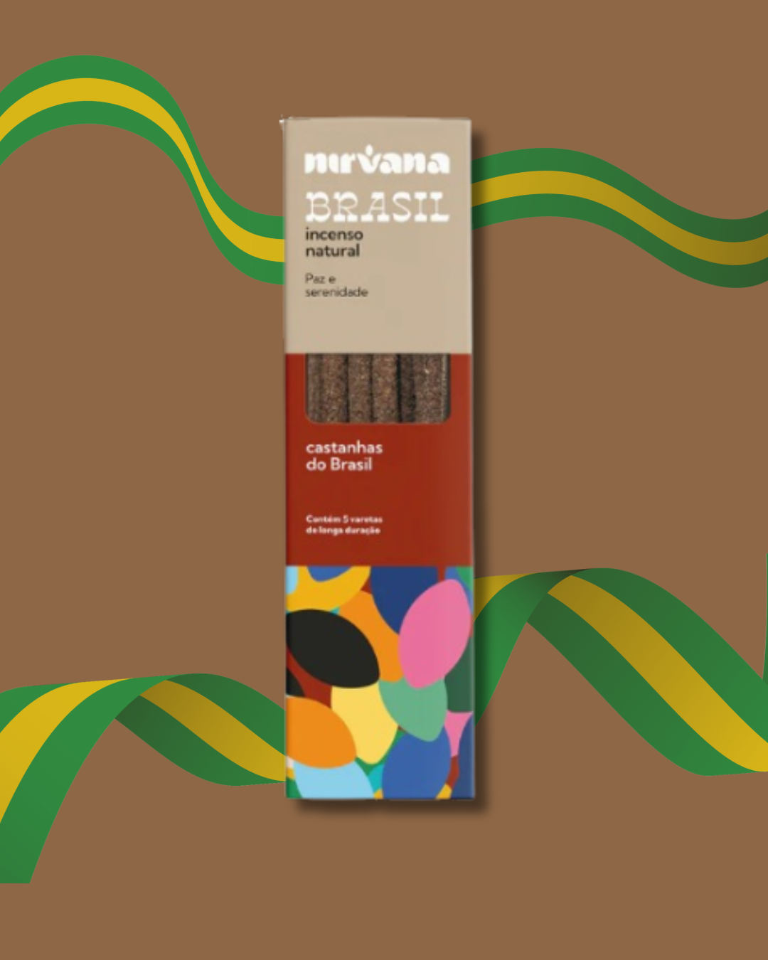 Incenso Natural Brasil Castanhas do Brasil Nirvana 9 Varetas