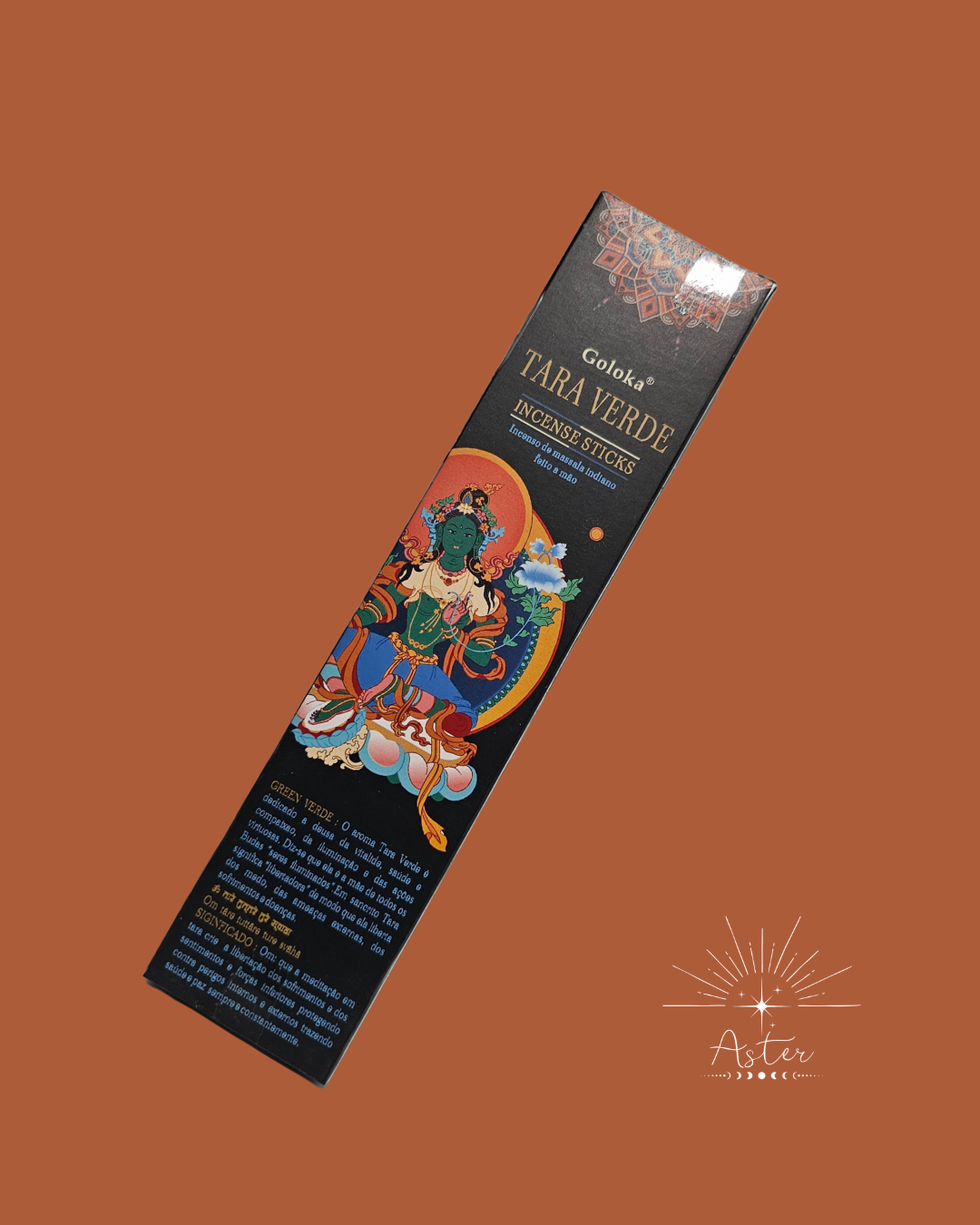 Incenso Vareta Massala Tara Verde Goloka