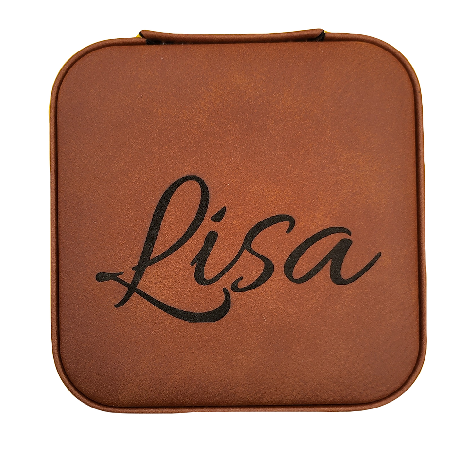 An engraved jewelry box