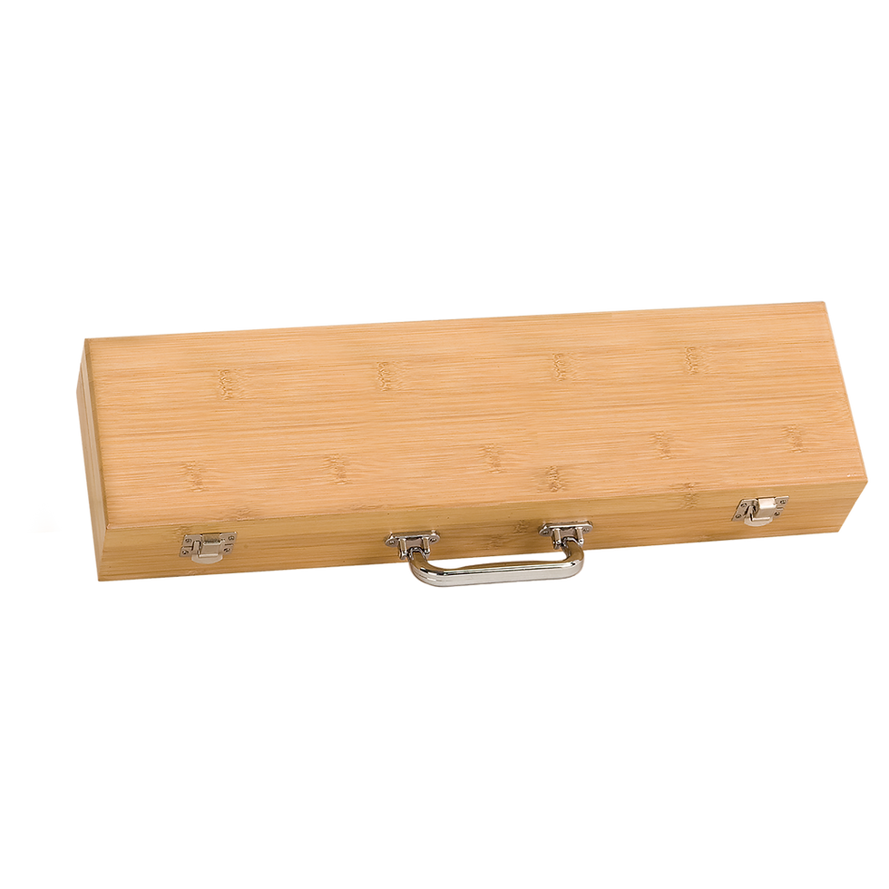 Thumbnail: A bamboo barbeque tool box