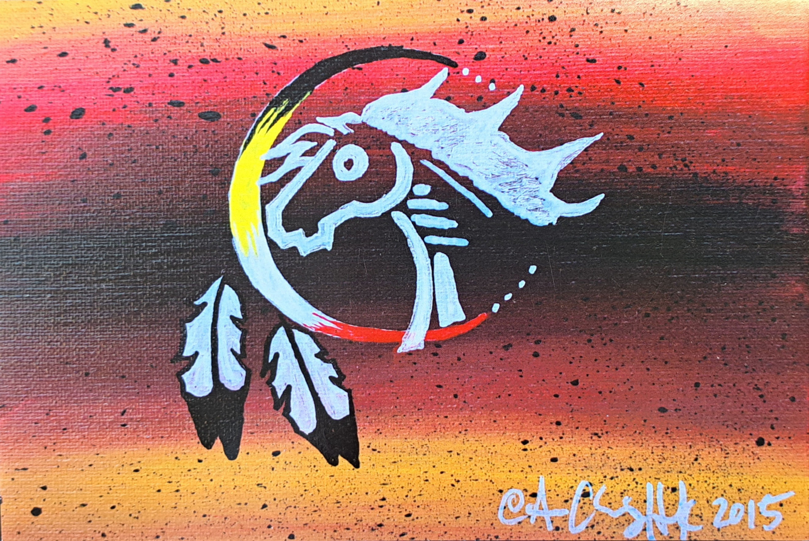 New Moon Spirit Horse Magnet, Annie Chasing Hawk