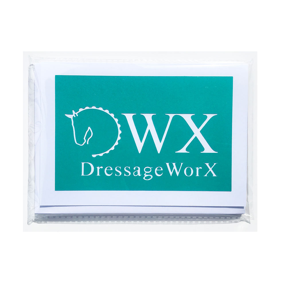 Thumbnail: Cards with Personalized Logo_DressageWorx_Neg_Aqua