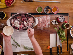 Oryx Stew with Bacon & Herb-Nut Dumplings