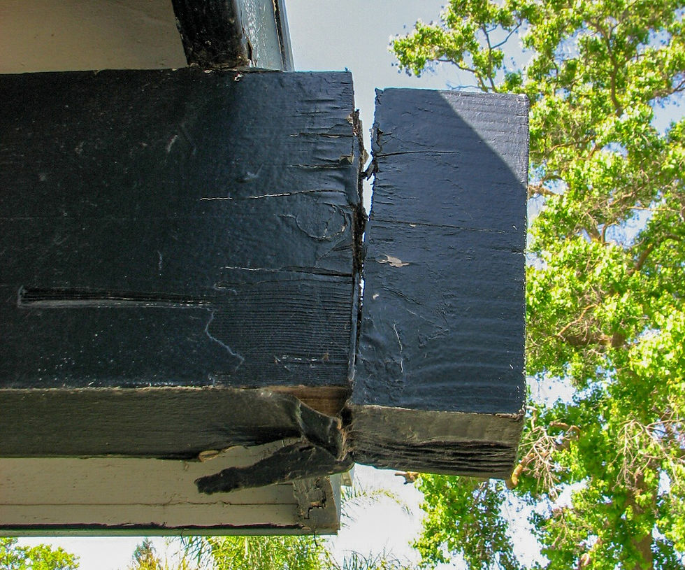 Exterior Beam Repair Splice Joint Using Nails and Bolts